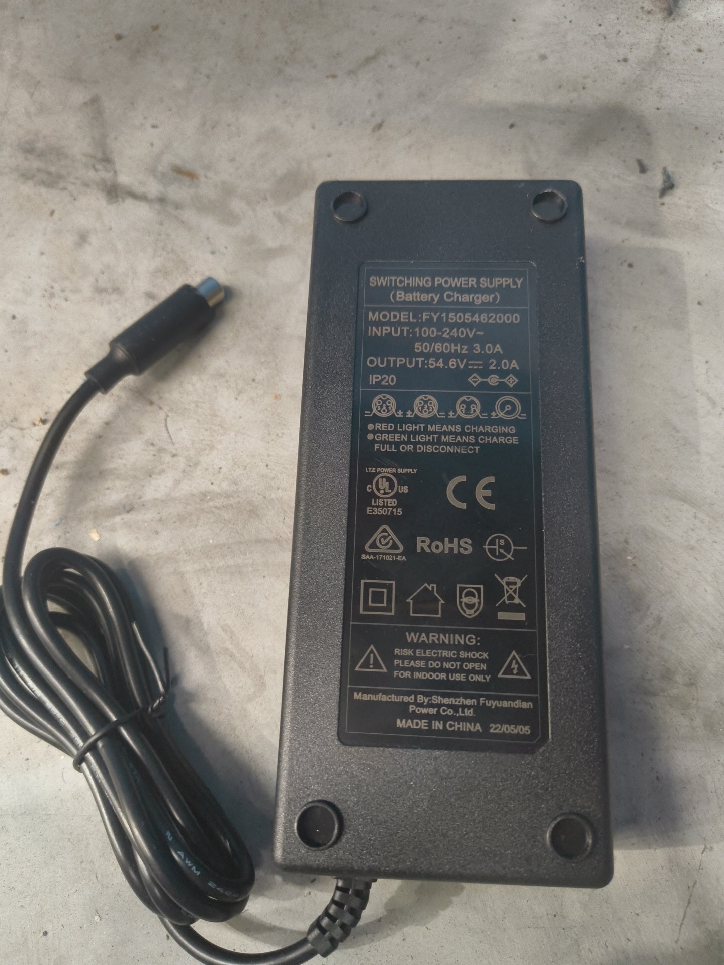 2A 48V battery Charger (54.6V output)